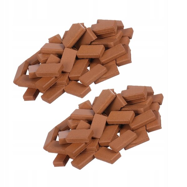 300 SZTUK MINI CERAMICZNYCH CEGIEŁEK DO DEKORACJI OGRODU W SKALI