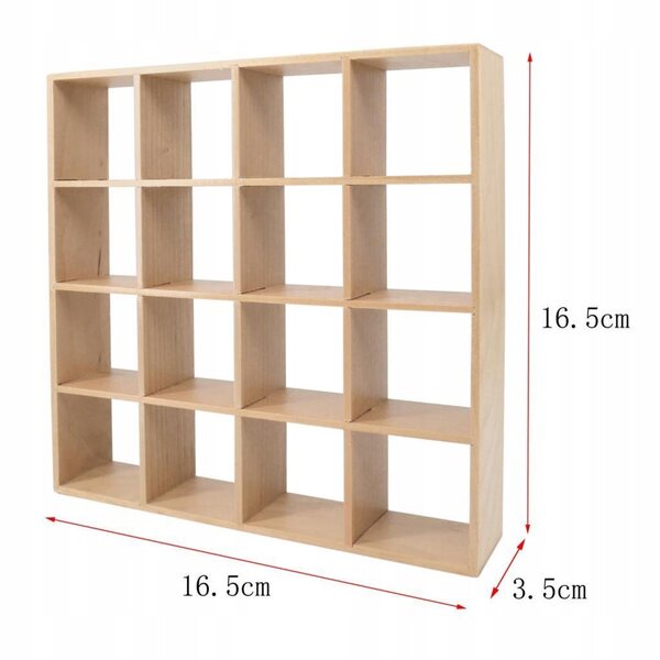 Organizer in legno per casa delle bambole 1:12 Scaffale porta scarpe naturale