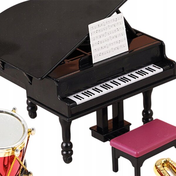 Set di strumenti musicali in scala 1:12 per casa delle bambole, 6 pezzi