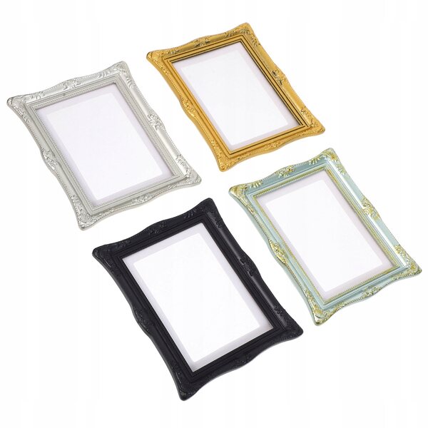 Lot de 4 mini rampes décoratives en résine vintage pour photos et décorations créatives