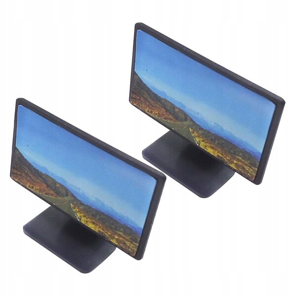 Mini Televisore Nero in Scala 1:12 per Casa delle Bambole, Set da 2 Pezzi