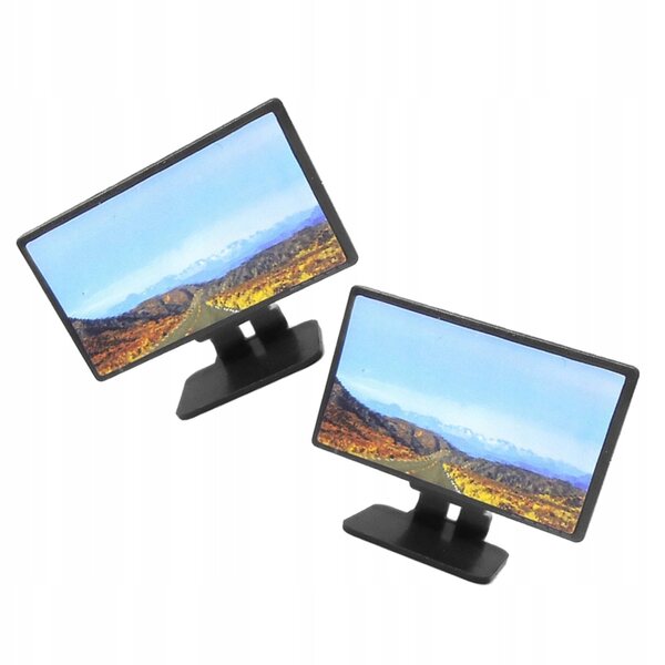 Mini Televisore Nero in Scala 1:12 per Casa delle Bambole, Set da 2 Pezzi
