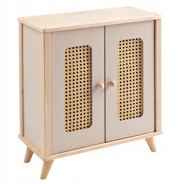 Howa Miniflowers - Armadio in legno per bambole con appendiabiti e ripiani