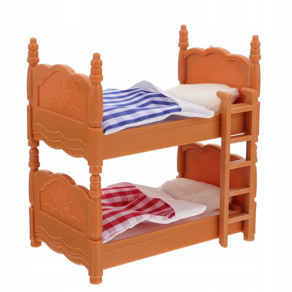Mini Letto A Castello per Casa delle Bambole, Design Realistico e Materiali Resistenti