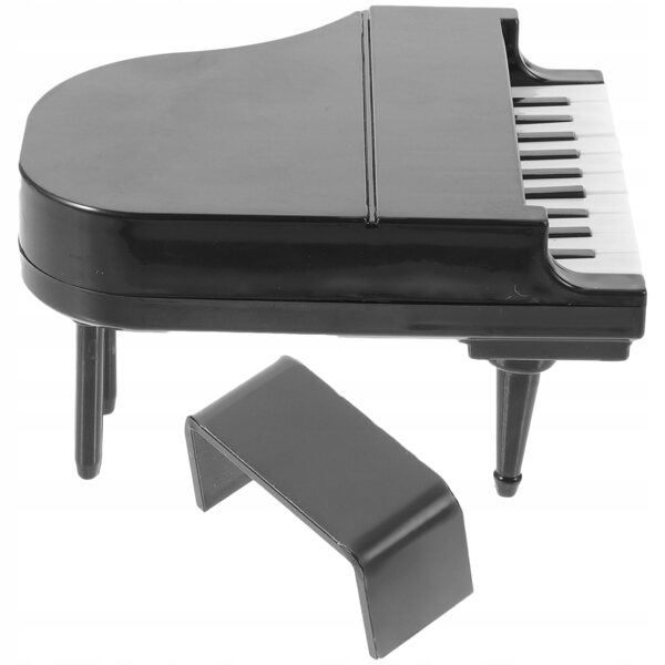 Mini Pianoforte Nero in Plastica per Casa delle Bambole Accessorio Realistico