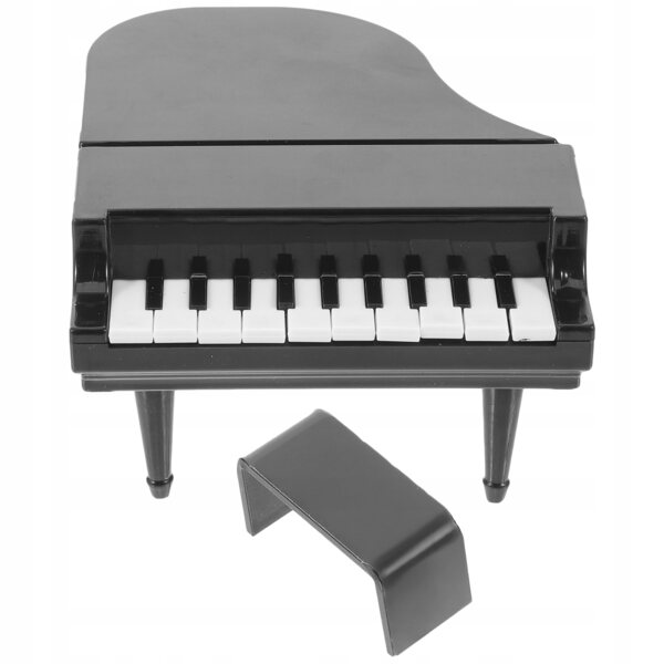Mini Pianoforte Nero in Plastica per Casa delle Bambole Accessorio Realistico
