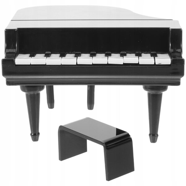 Mini Pianoforte Nero in Plastica per Casa delle Bambole Accessorio Realistico
