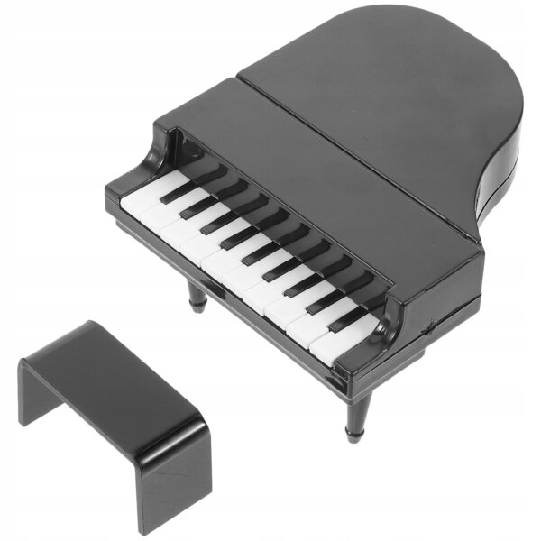 Mini Pianoforte Nero in Plastica per Casa delle Bambole Accessorio Realistico