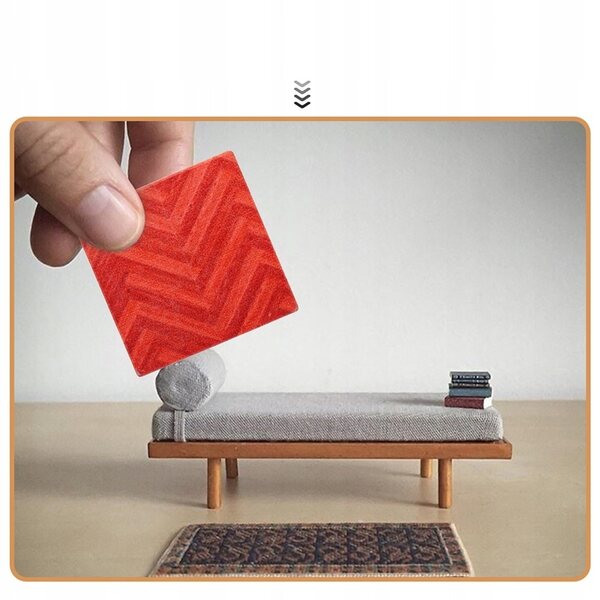 Set 27 Miniute Tavole Rosse in Legno per Decorare Casa delle Bambole