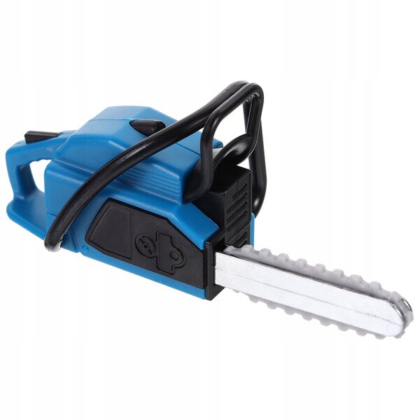 Mini kosiarka da giardino in PVC blu per case di bambole e decorazioni