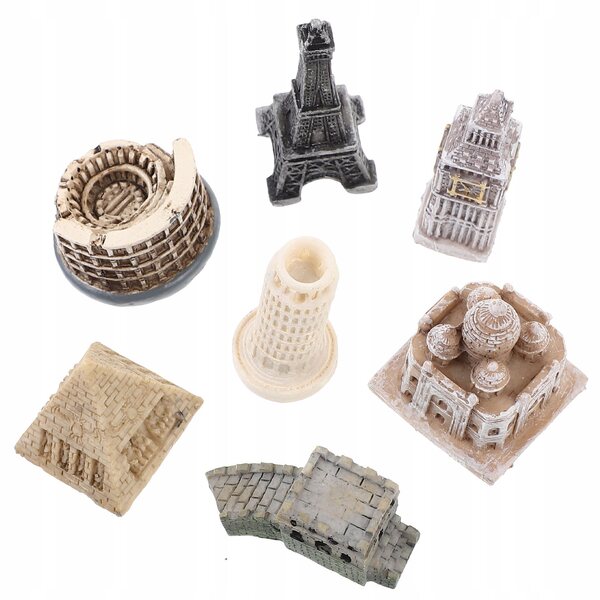Kit Miniature Edifici Famosi in Resina per Decorazione Elegante Vintage