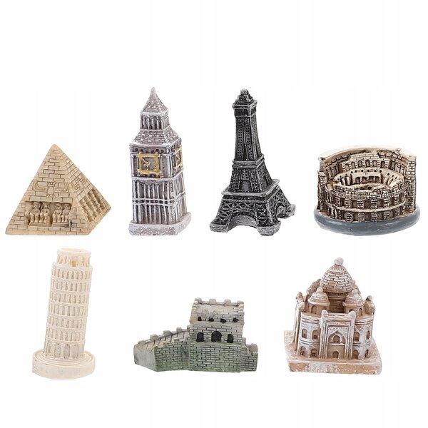Kit Miniature Edifici Famosi in Resina per Decorazione Elegante Vintage