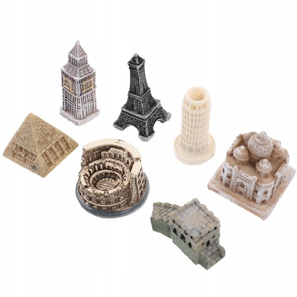 Kit Miniature Edifici Famosi in Resina per Decorazione Elegante Vintage