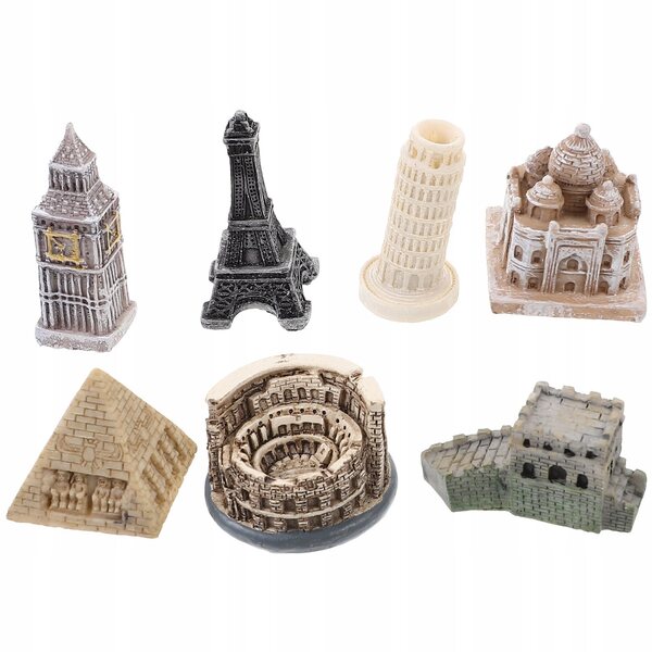 Kit Miniature Edifici Famosi in Resina per Decorazione Elegante Vintage