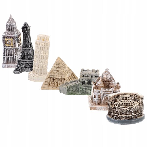 Kit Miniature Edifici Famosi in Resina per Decorazione Elegante Vintage
