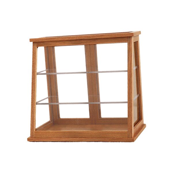 1:12 Puppenhaus-Miniatur-Kuchenschrank aus Holz – Vitrine mit 3 Ebenen