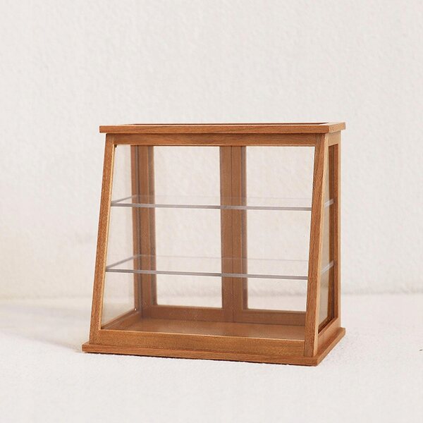 1:12 Puppenhaus-Miniatur-Kuchenschrank aus Holz – Vitrine mit 3 Ebenen