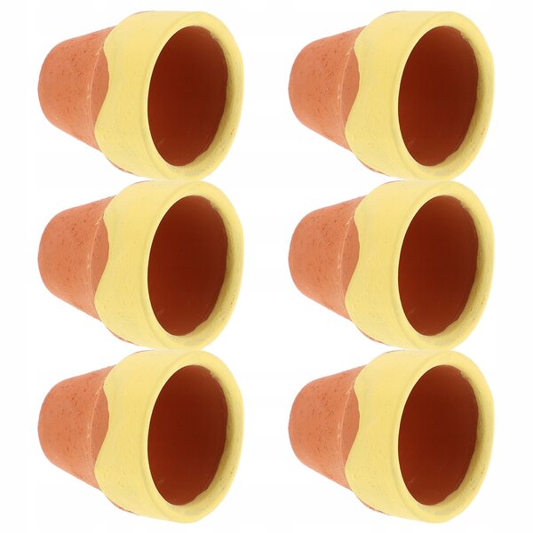 6 kleine Terrakotta-Töpfe in Honigglasform, 3 cm