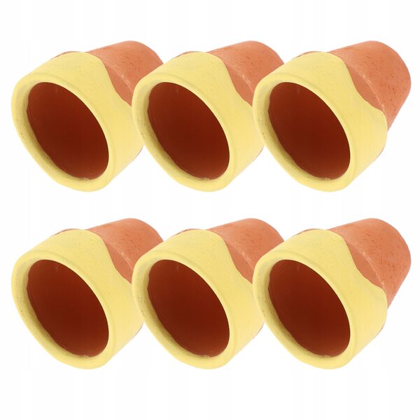 6 kleine Terrakotta-Töpfe in Honigglasform, 3 cm
