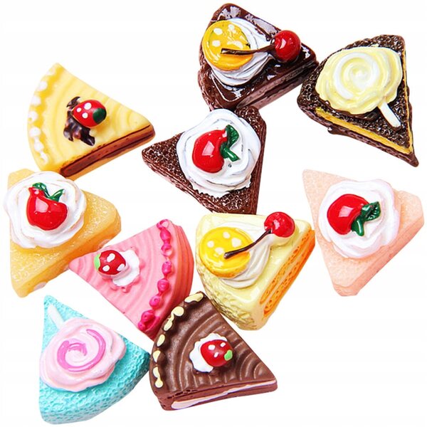 20 dekorative kuchenförmige Harzanhänger für kreative DIY-Projekte