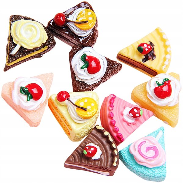 20 dekorative kuchenförmige Harzanhänger für kreative DIY-Projekte
