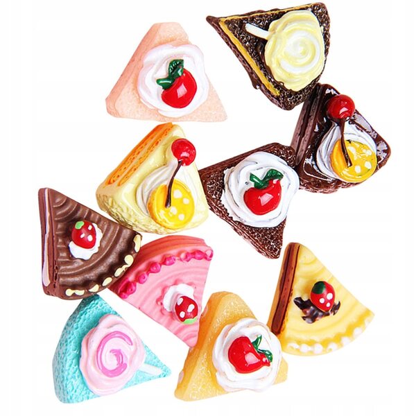 20 dekorative kuchenförmige Harzanhänger für kreative DIY-Projekte