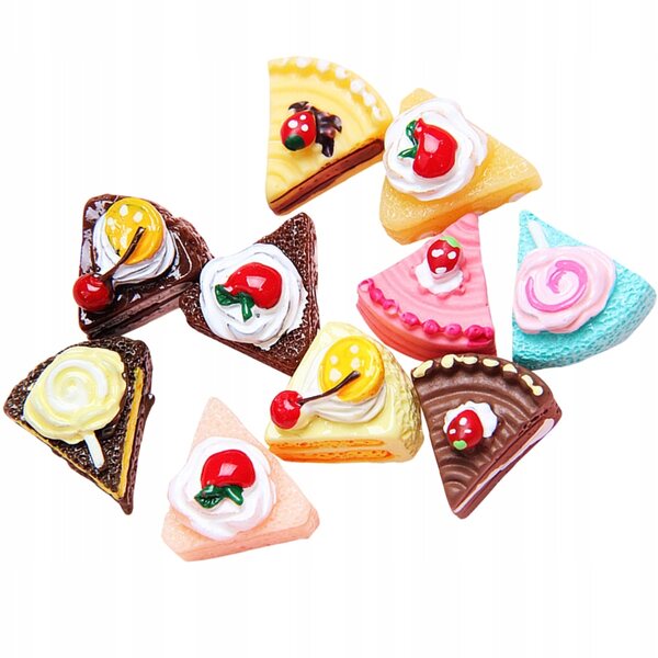 20 dekorative kuchenförmige Harzanhänger für kreative DIY-Projekte