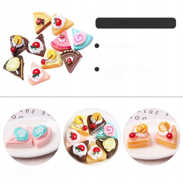 20 dekorative kuchenförmige Harzanhänger für kreative DIY-Projekte