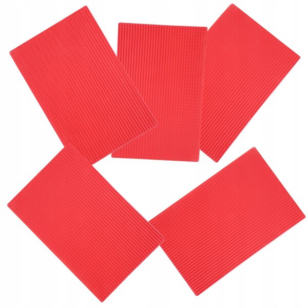 Lot de 5 dalles miniatures en PVC rouge pour décoration et modelage