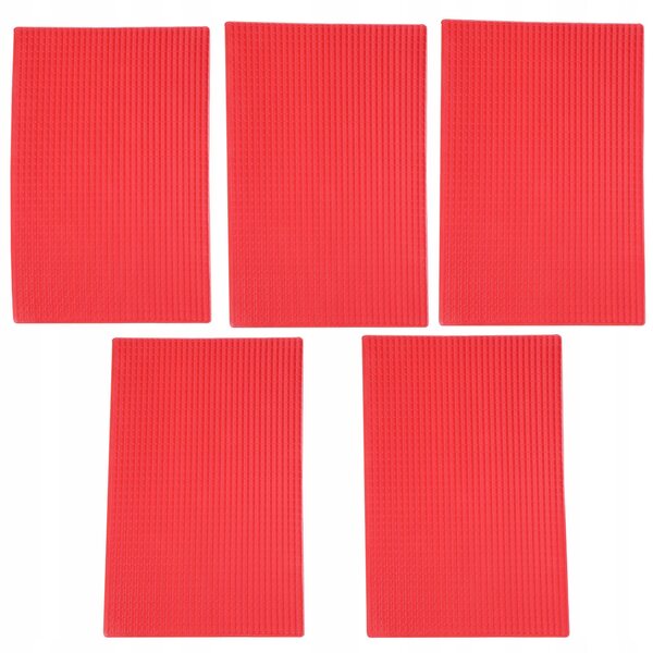 Lot de 5 dalles miniatures en PVC rouge pour décoration et modelage