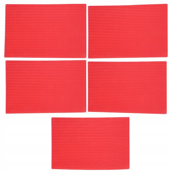 Lot de 5 dalles miniatures en PVC rouge pour décoration et modelage