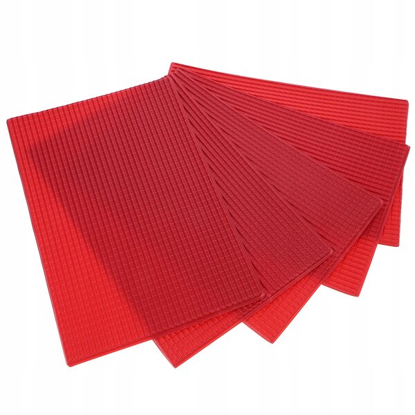 Lot de 5 dalles miniatures en PVC rouge pour décoration et modelage