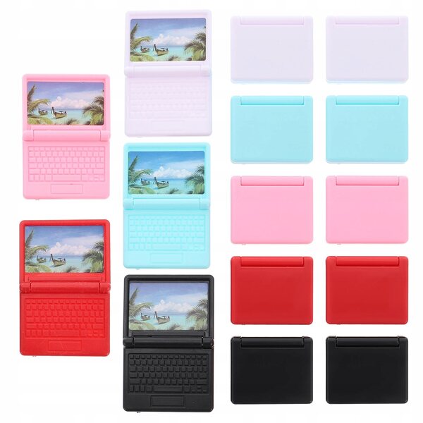 Set 15 Mini Laptop in Plastica Multicolore per Bambini Creativi e Didattici