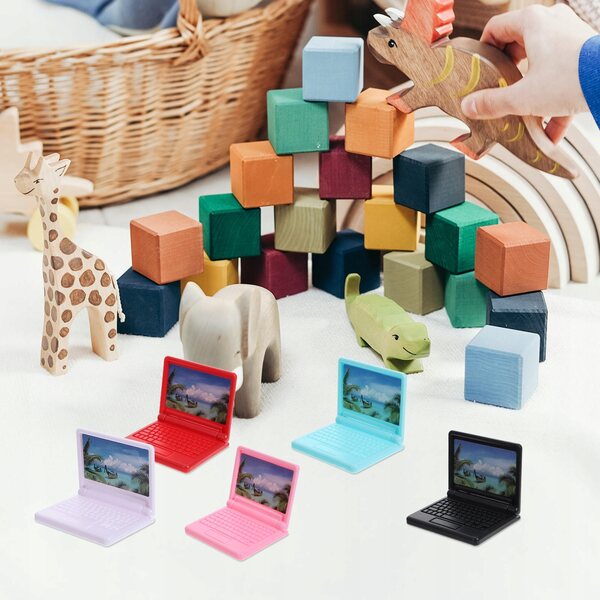 Set 15 Mini Laptop in Plastica Multicolore per Bambini Creativi e Didattici