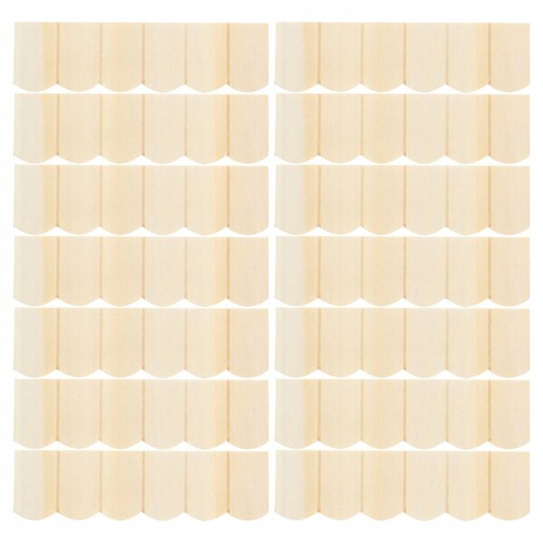 24 Mini-Holzfliesen in Beige für Puppenhausdächer