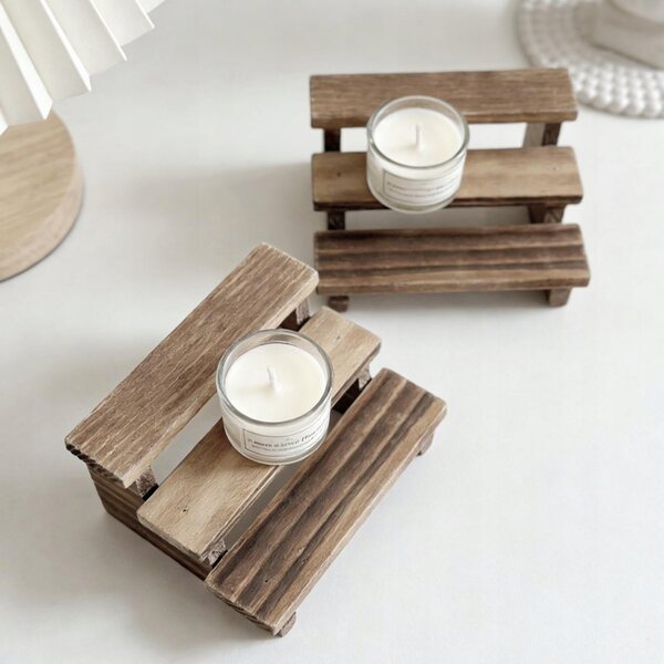 Mini-Pflanzenregal-Set aus Holz im Maßstab 1:12 für Puppenhäuser