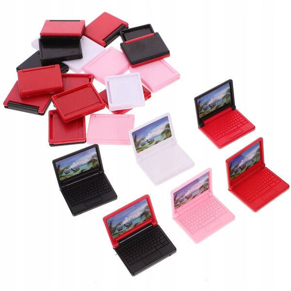 Mini Laptop Giocattolo Realistico per Bambini in Plastica Colorata 4,5x3,5 cm