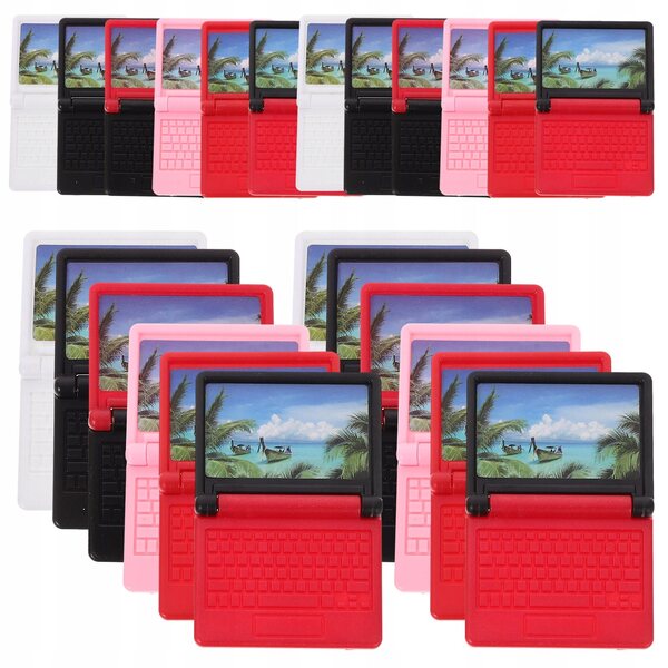 Mini Laptop Giocattolo Realistico per Bambini in Plastica Colorata 4,5x3,5 cm