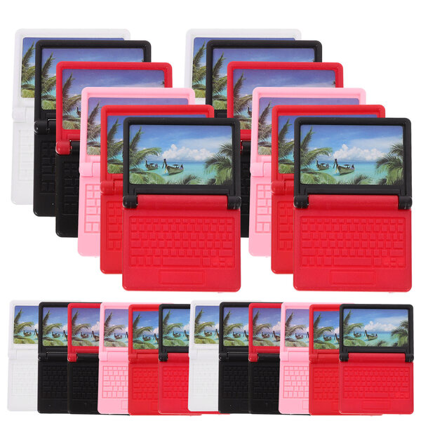 Mini Laptop Giocattolo Realistico per Bambini in Plastica Colorata 4,5x3,5 cm