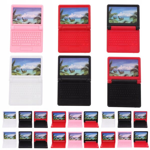 Mini Laptop Giocattolo Realistico per Bambini in Plastica Colorata 4,5x3,5 cm