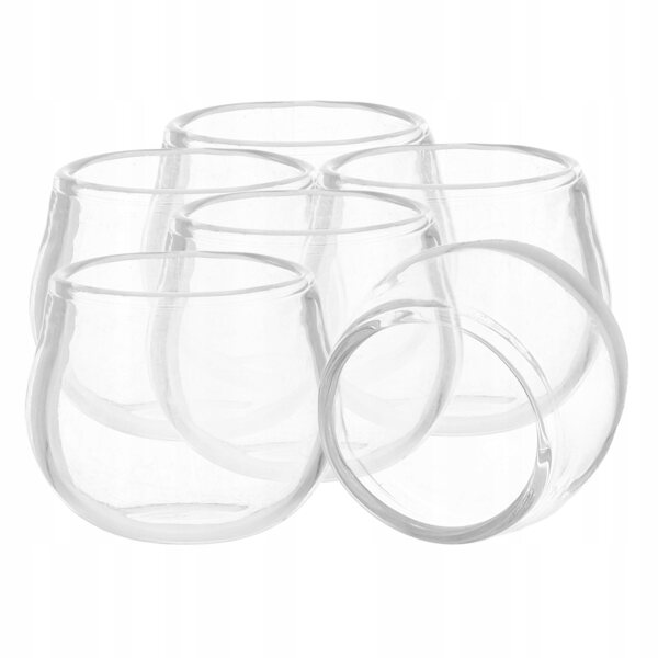 Lot de 6 mini pots en verre transparent pour décorations miniatures 2,4 cm