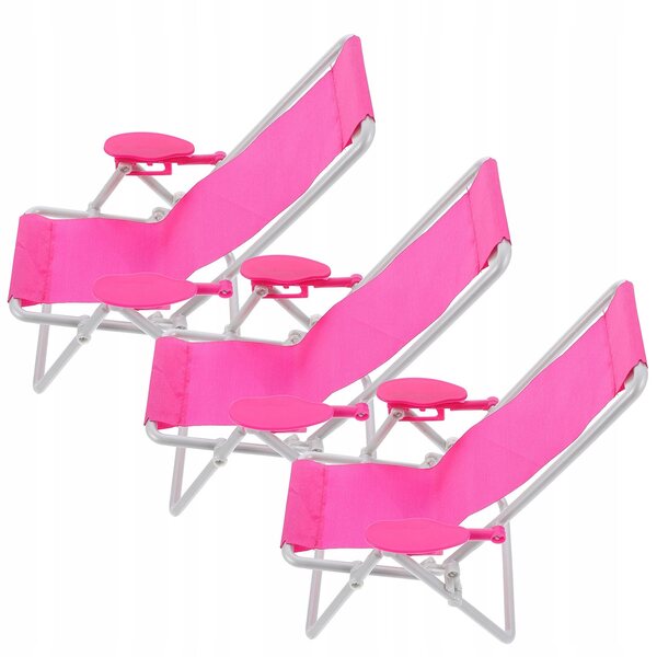 Set 3 Mini Sedie per Bambini in ABS e Tessuto, Decorazione e Gioco