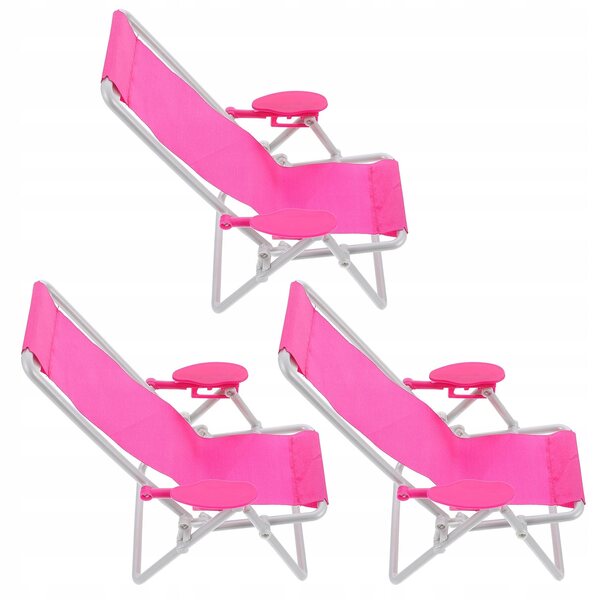 Set 3 Mini Sedie per Bambini in ABS e Tessuto, Decorazione e Gioco