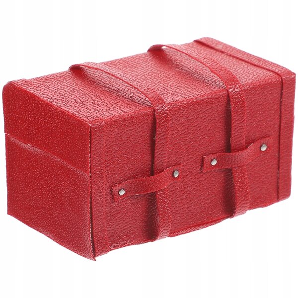 Mini Valigia in Legno Rossa – Decorazione e giocattolo per bambini 6x3x3 cm
