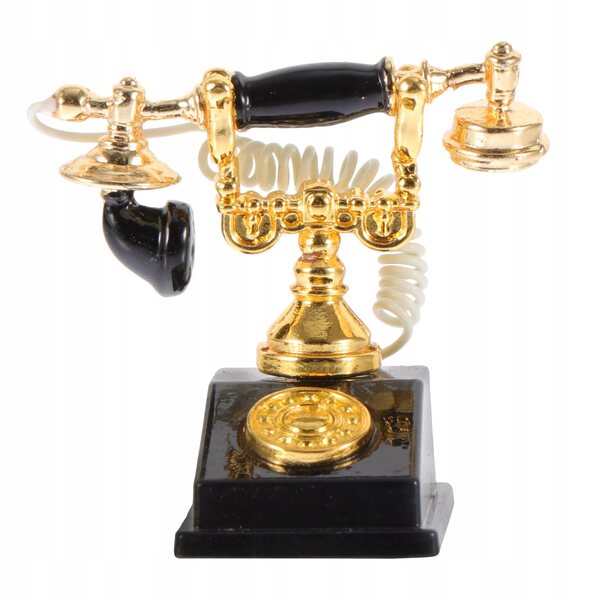 Mini telefono vintage in metallo per decorazione e gioco creativo bambini
