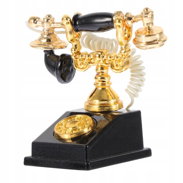 Mini telefono vintage in metallo per decorazione e gioco creativo bambini