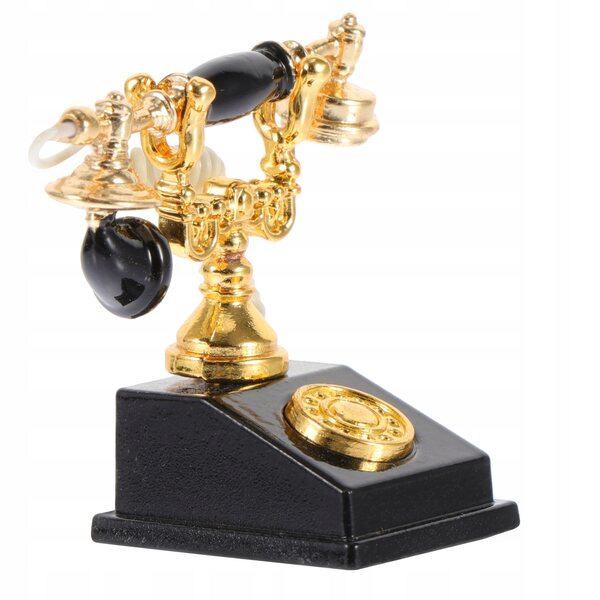 Mini telefono vintage in metallo per decorazione e gioco creativo bambini