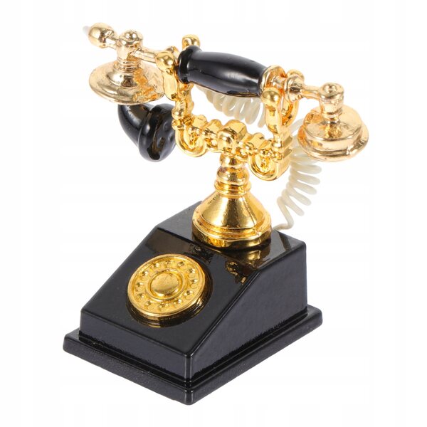 Mini telefono vintage in metallo per decorazione e gioco creativo bambini