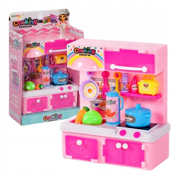 Mini cucina giocattolo per bambine con accessori, giochi di ruolo 3+ anni