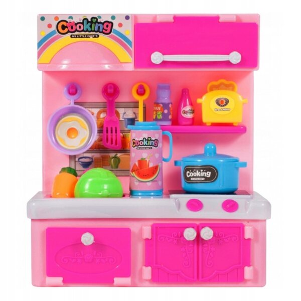 Mini cucina giocattolo per bambine con accessori, giochi di ruolo 3+ anni